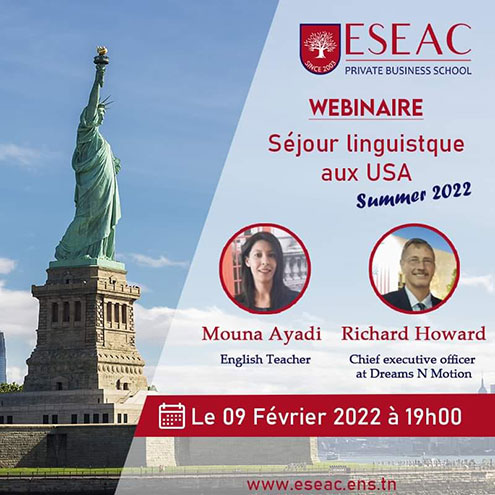 Webinaire "Séjour linguistique aux USA"