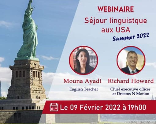 Webinaire "Séjour linguistique aux USA"